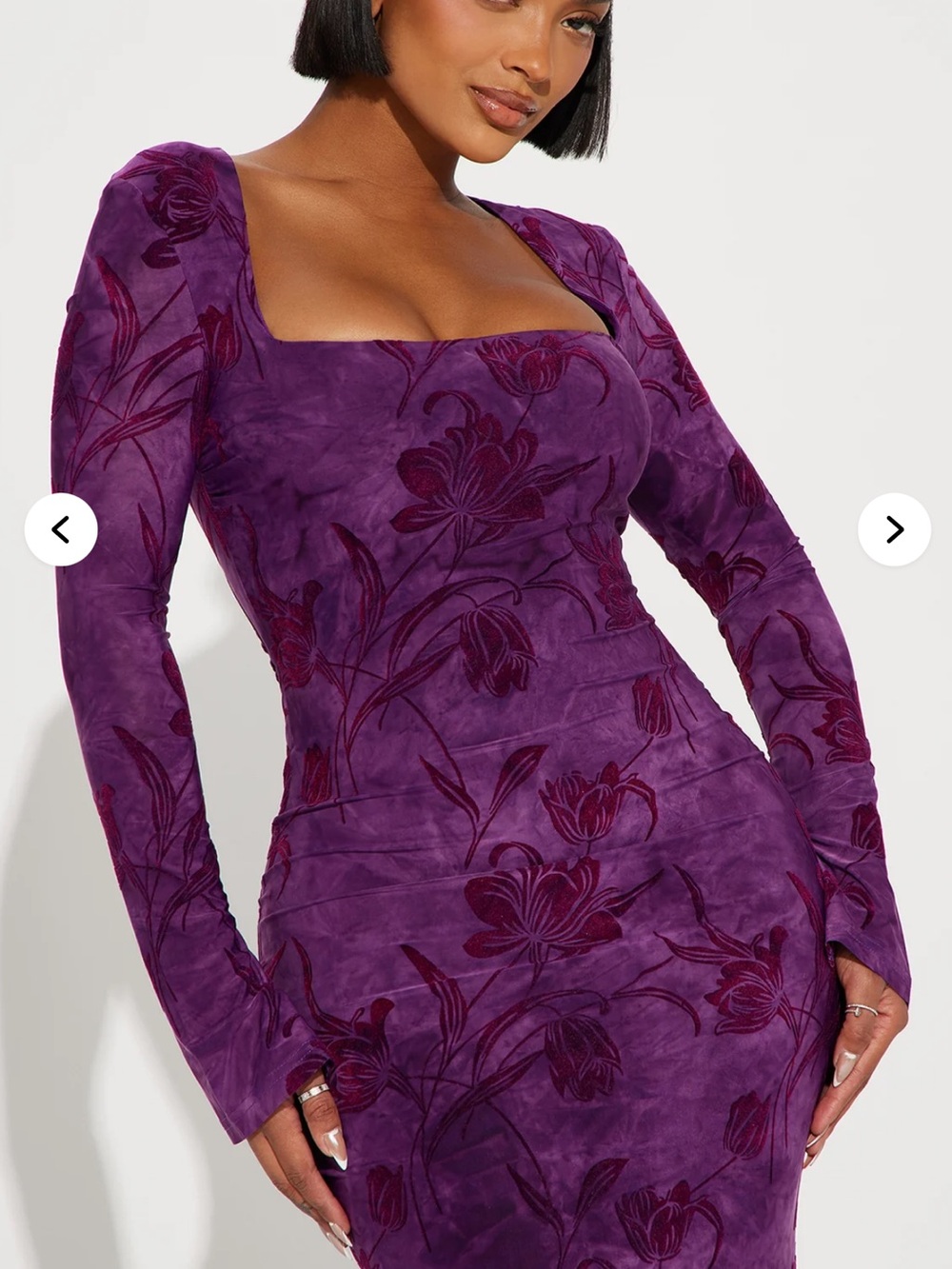 Pandora Velvet Burnout Maxi Dress - 1X